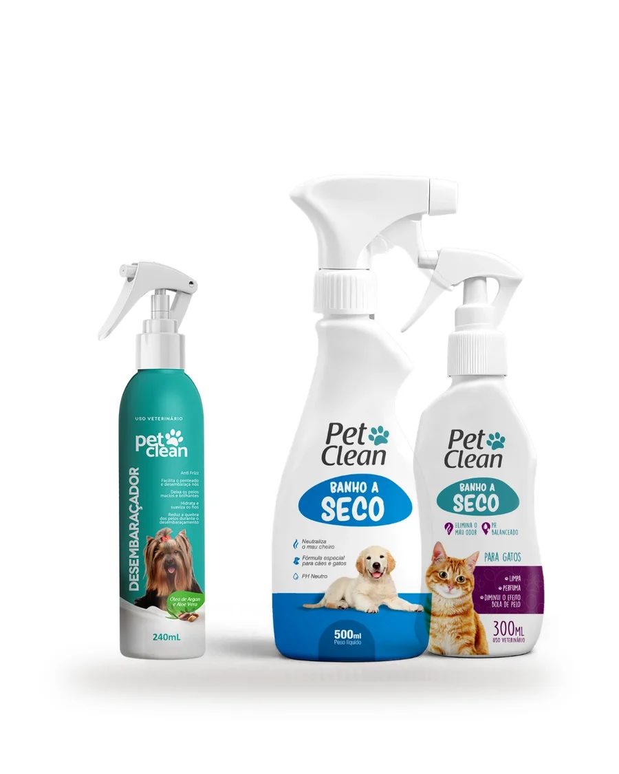 Produtos Pet Clean de banho a seco